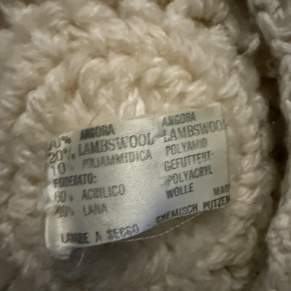 Bonwit Teller Angora White Crocheted Beret Beanie Tam - Picture 9 of 12